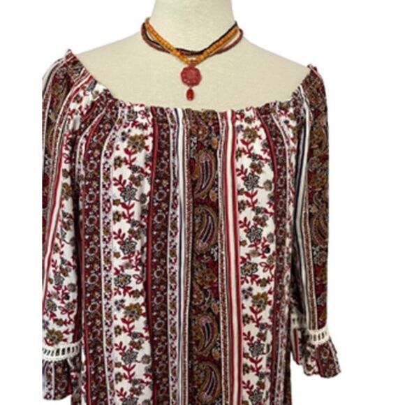 Floral Shift Off The Shoulder Dress Size S/M - Picture 4 of 10